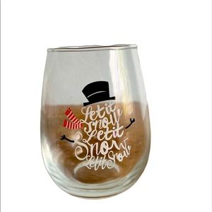 “Let it Snow” Stemless Wine Glass ❄️ ⛄️